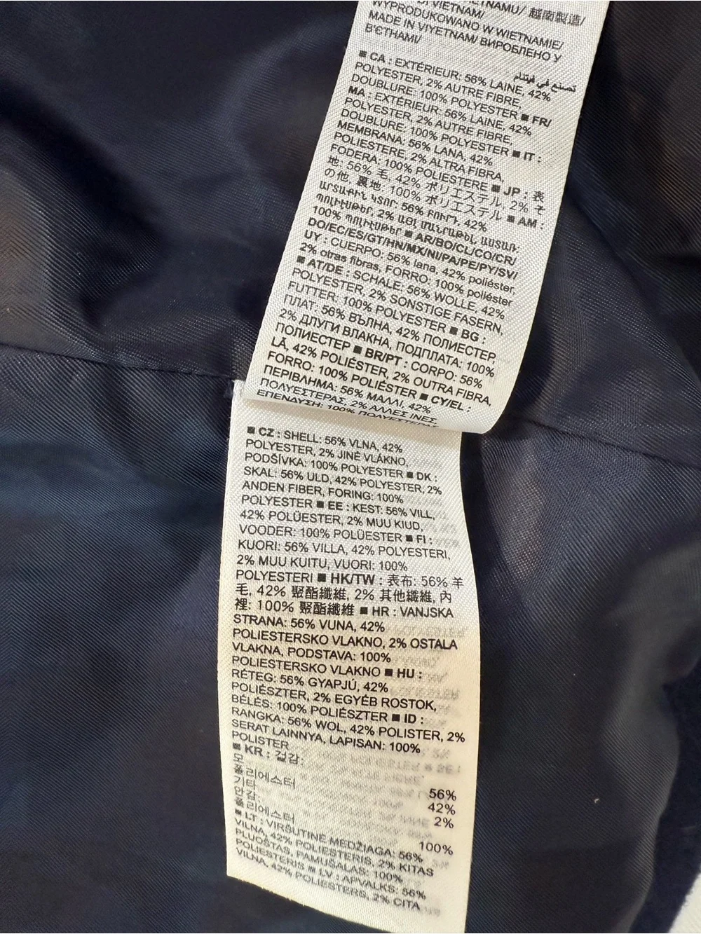 GAP Navy Double-Breasted Pea Coat with Gold Buttons
